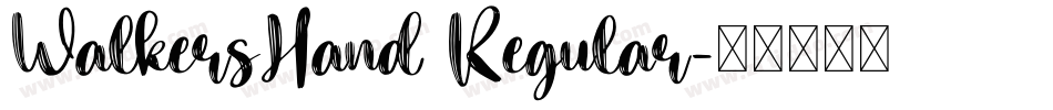 WalkersHand Regular字体转换